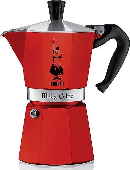 Włoska Kawiarka Moka Express 6T Czerwona Bialetti - Włoska Tradycja w Kolorze!