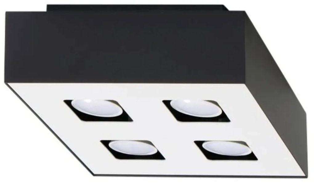 Plafon MONO 4 czarny/biały SOLLUX LIGHTING