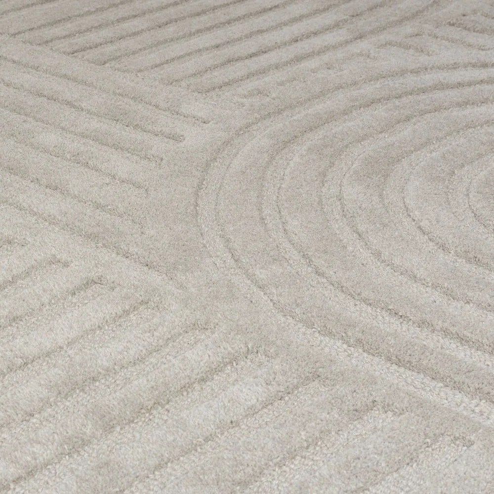 Szary dywan wełniany Flair Rugs Zen Garden, 120x170 cm