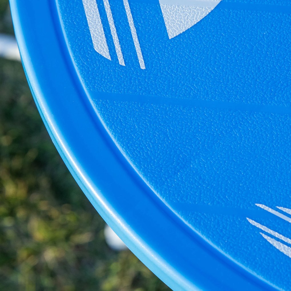 Outsunny Zestaw Mebli Ogrodowych Dla Dzieci Niebieski Stolik z Parasolem 2 Krzesła 36 Lat | Aosom PL