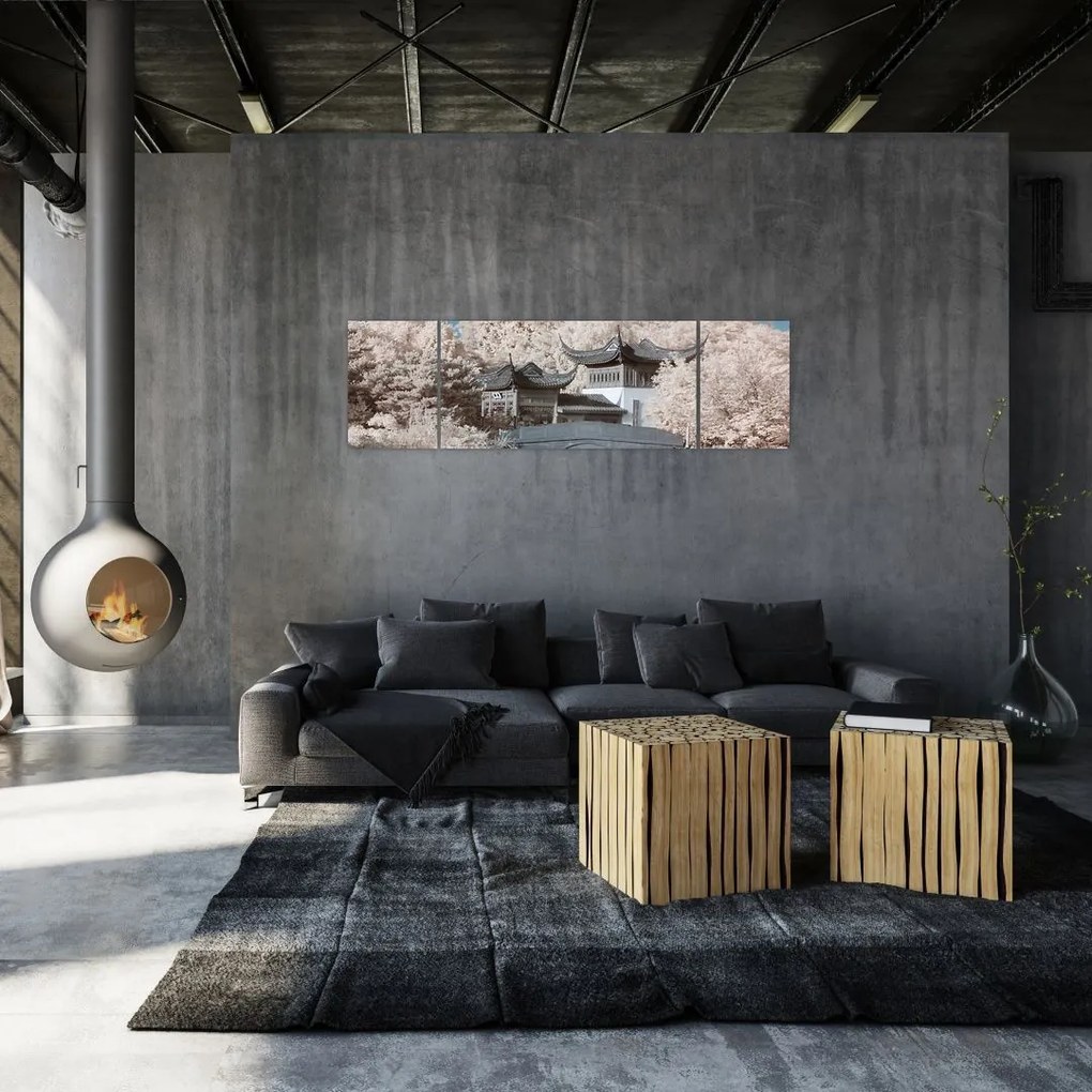 Obraz - Kwitnące drzewa w Azji (170x50 cm)