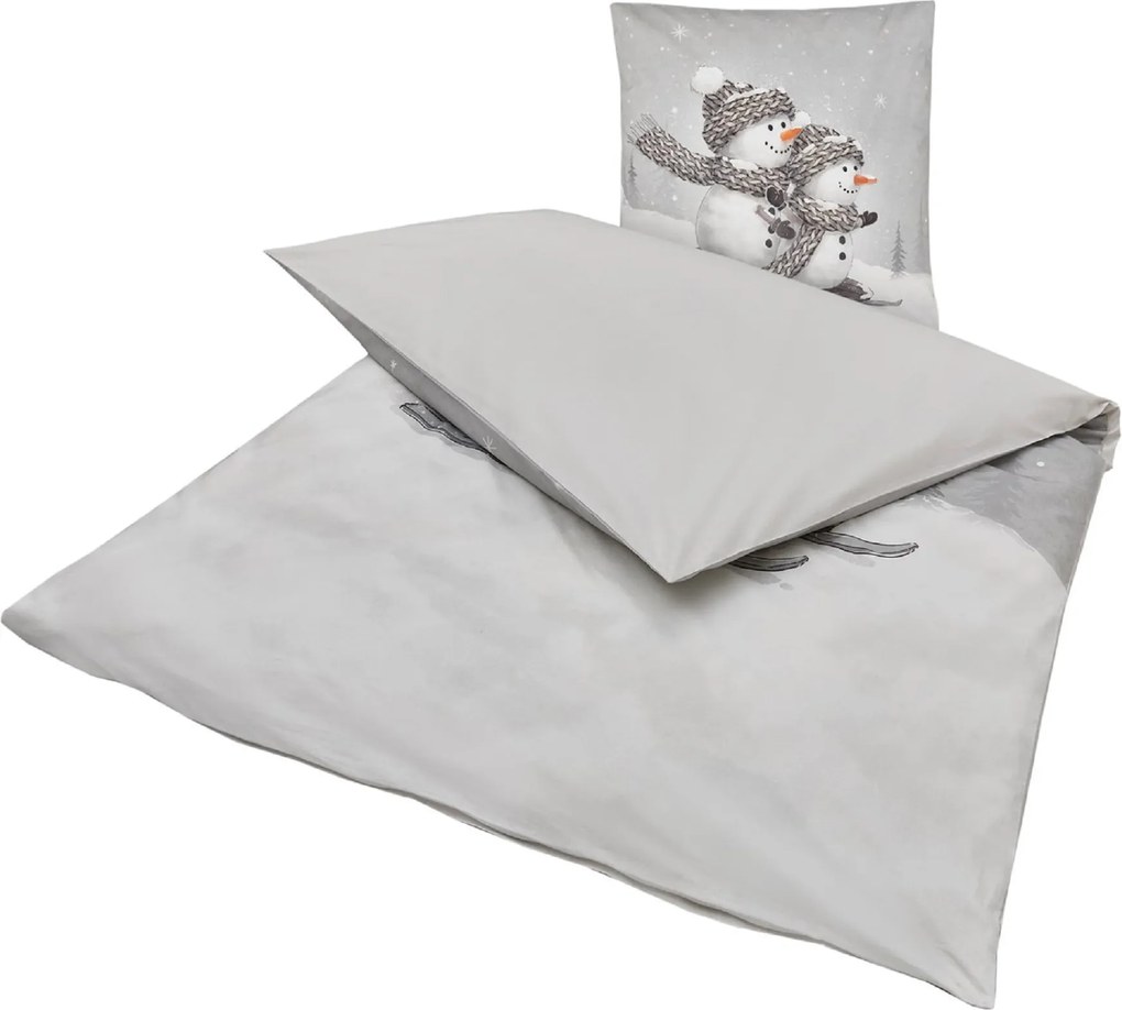 PrzytulneMieszkanie.pl PrzytulneMieszkanie.pl 3D pościel z bawełny renforcé FROSTY szary, 100% bawełna Rozmiar pościeli: 80 x 80 cm | 135 x 200 cm