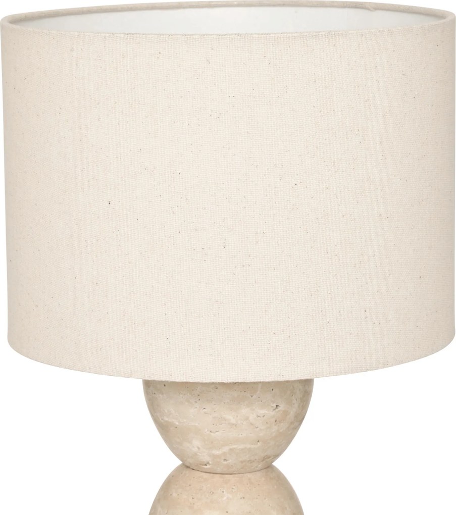 Lampa stołowa z trawertynową podstawą ERIN, Ø 28 x 47,5 cm