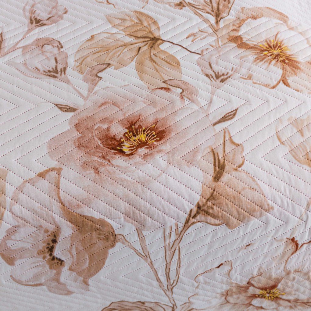 Narzuta na łóżko ROSABELLA kremowy / różowy Rozmiar: 170 x 210 cm