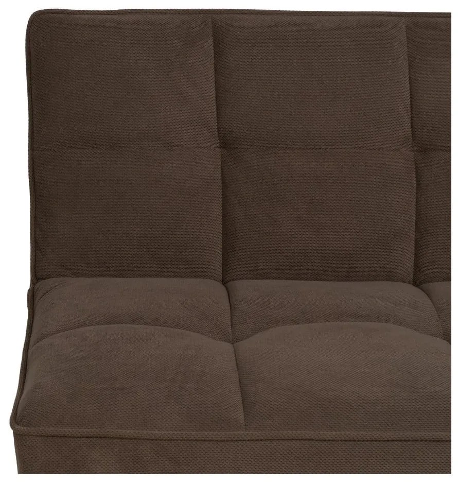 Brązowa rozkładana sofa z tkaniny szenilowej 175 cm – Ixia