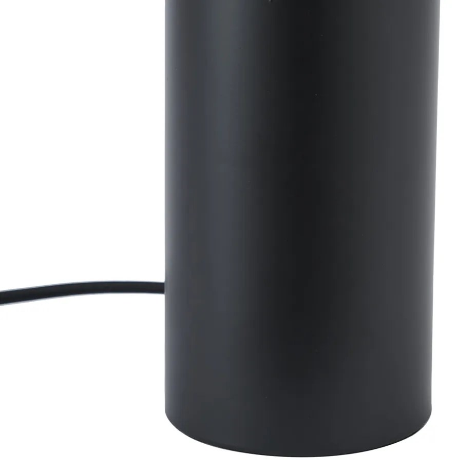 Nowoczesna lampa stołowa czarna 24 cm - Cylinder Nowoczesny Oswietlenie wewnetrzne