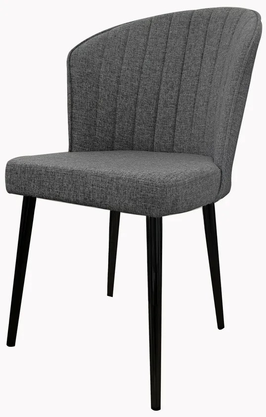 Zestaw krzeseł do jadalni Rubi Grey and Black, 4szt., 4 szt.
