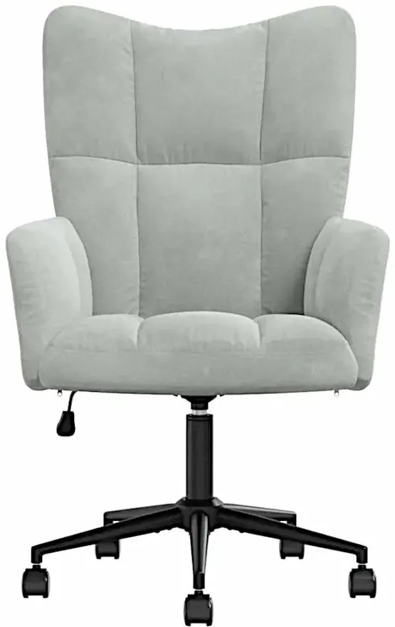 Fotel do biurka glamour jasnoszary N5-M75