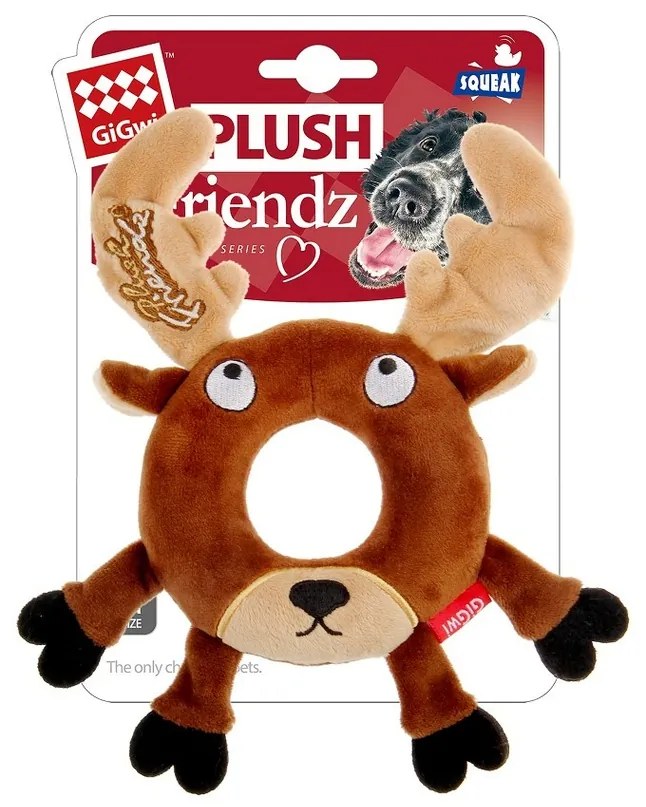 GiGwi Piszcząca zabawka dla psów Plush Friendzsob, 20 x 19 x 2,5 cm