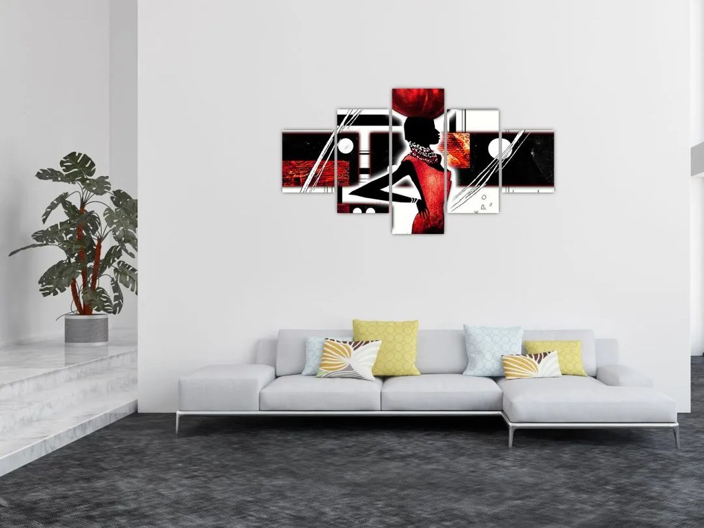 Obraz obrazu starożytnej damy (125x70 cm)