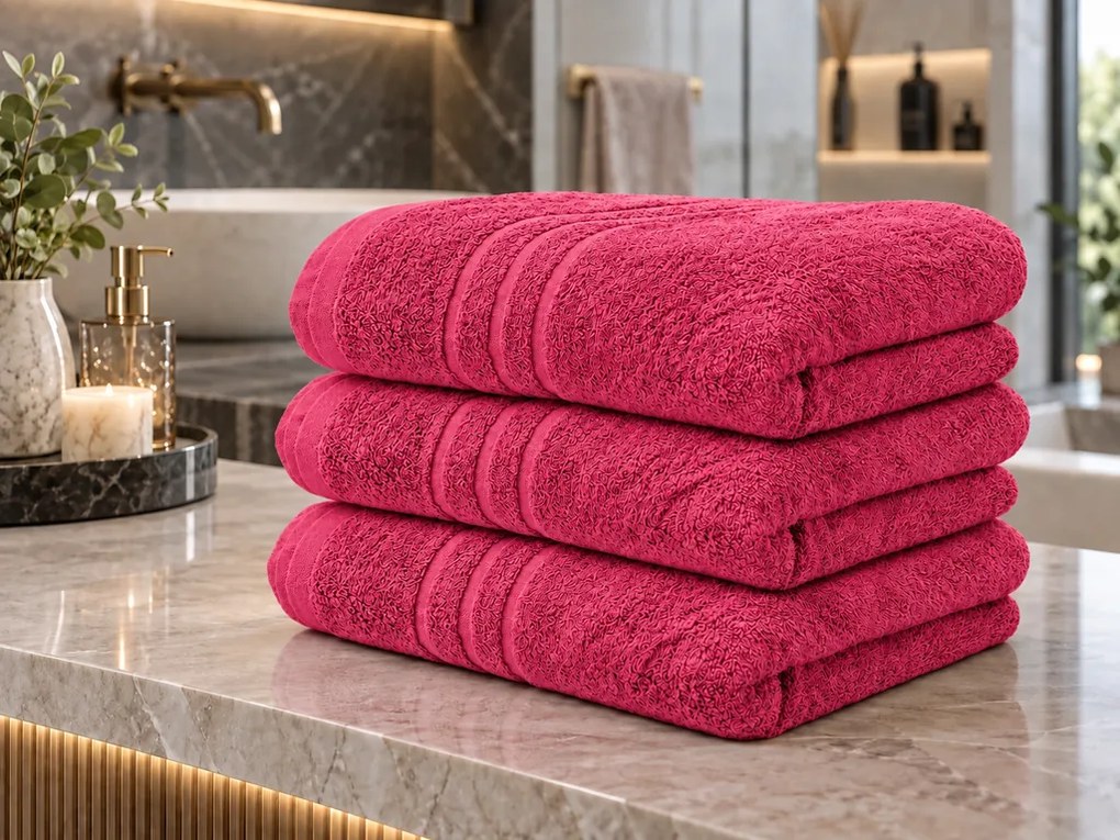 Ręcznik kąpielowy Comfort Maxi 100x180 cm purpurowy, 100% bawełna