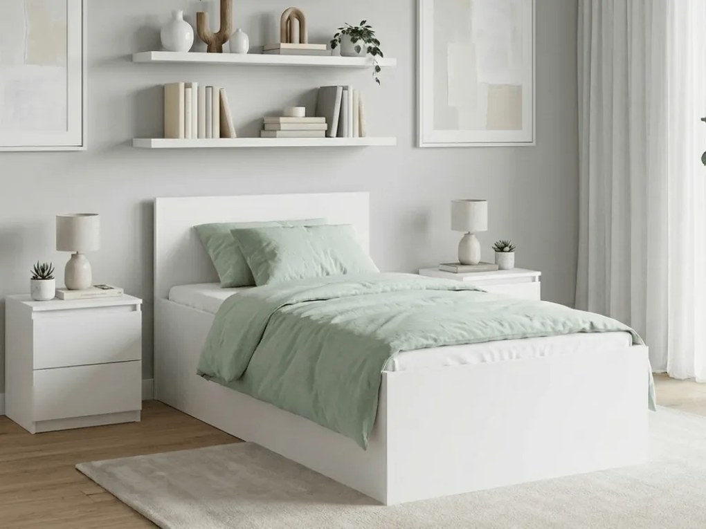 Łóżko SOFIA 90 x 200 cm, biała Stelaż: Ze stelażem listwowym rolowanym elastycznym, Materac: Materac Sommera 18 cm