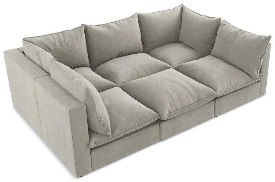Jasnoszara sofa 255 cm Manao – Makamii