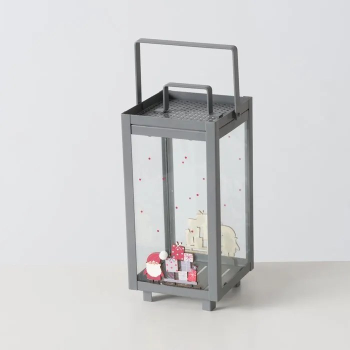 Świąteczny lampion na świecę MONTI, 23 cm