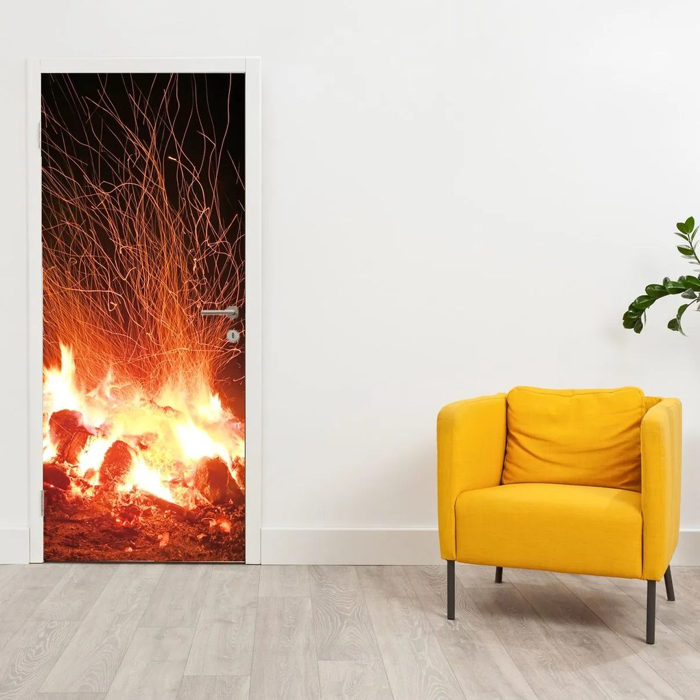 Fototapeta na drzwi - Ogień (95x205cm)