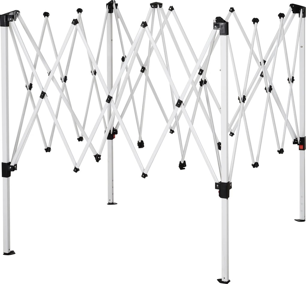 Outsunny Namiot Ogrodowy Pawilon 3x3m Składany z Torbą Stal Ochrona UV Szary | Aosom PL