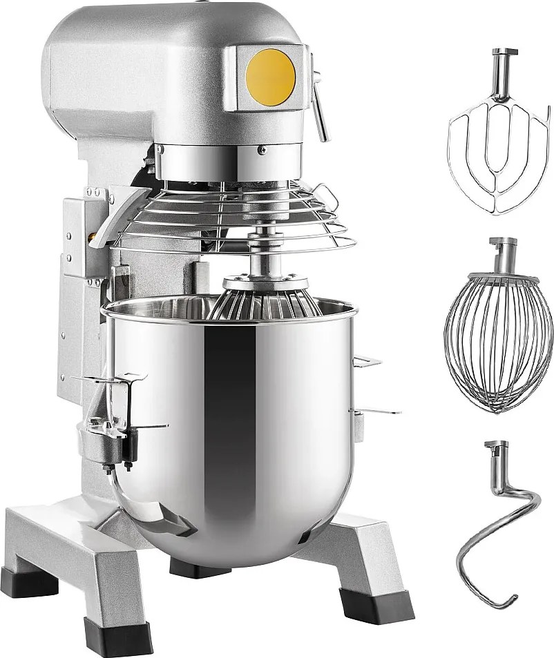 Mikser stojący SucceBuy ze stali nierdzewnej, komercyjny mikser do ciasta SucceBuy 30 qt, 3 prędkości, 1100 W, komercyjny mikser stojący