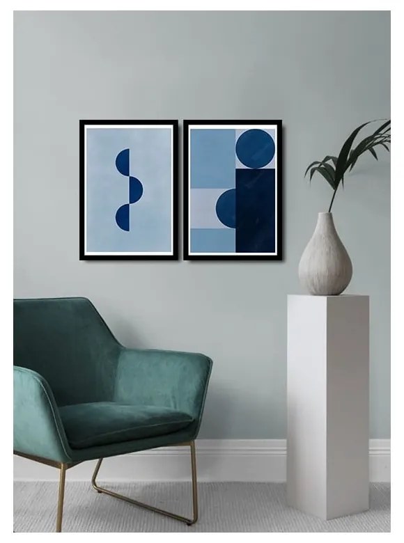 Obrazy zestaw 2 szt. 36x51 cm Shapes – Wallity
