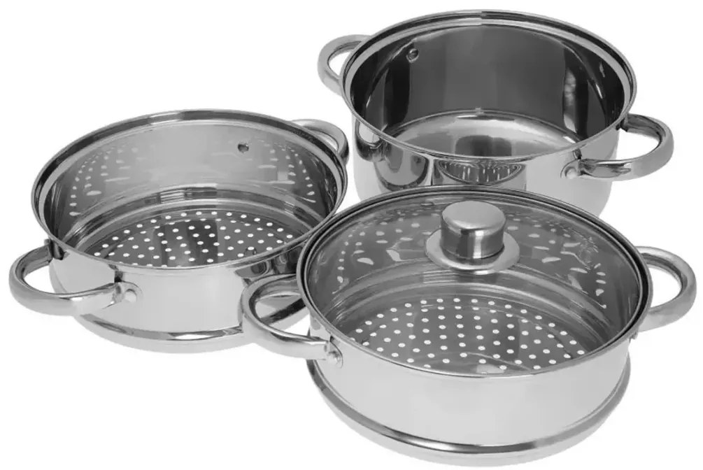 Stalowe garnki do gotowania na parze 22cm R7-L12