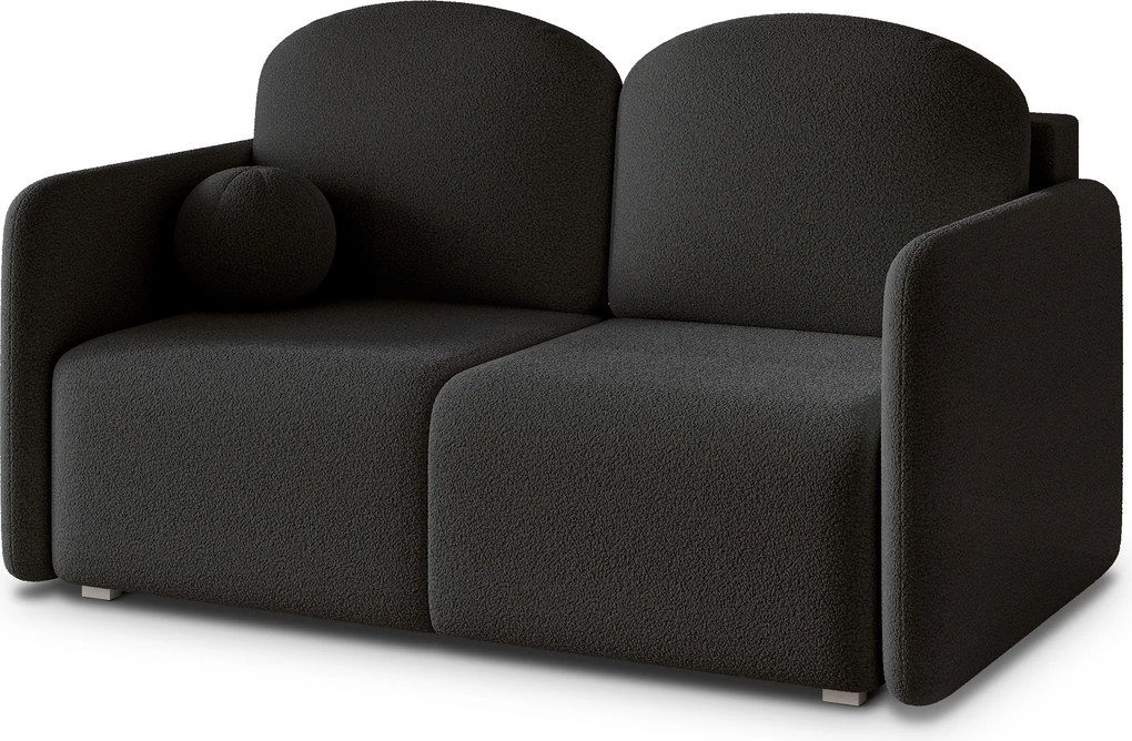 Masseno Sofa SUVI II z funkcją spania i pojemnikiem na pościel, Rozkładana sofa - Czarny, QUELLE 100