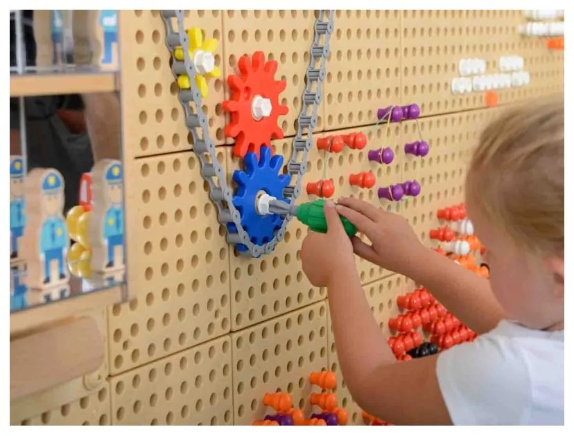 Zestaw narzędzia z wkrętarką 8 elementów - tablica naukowo-kreatywna masterkidz stem