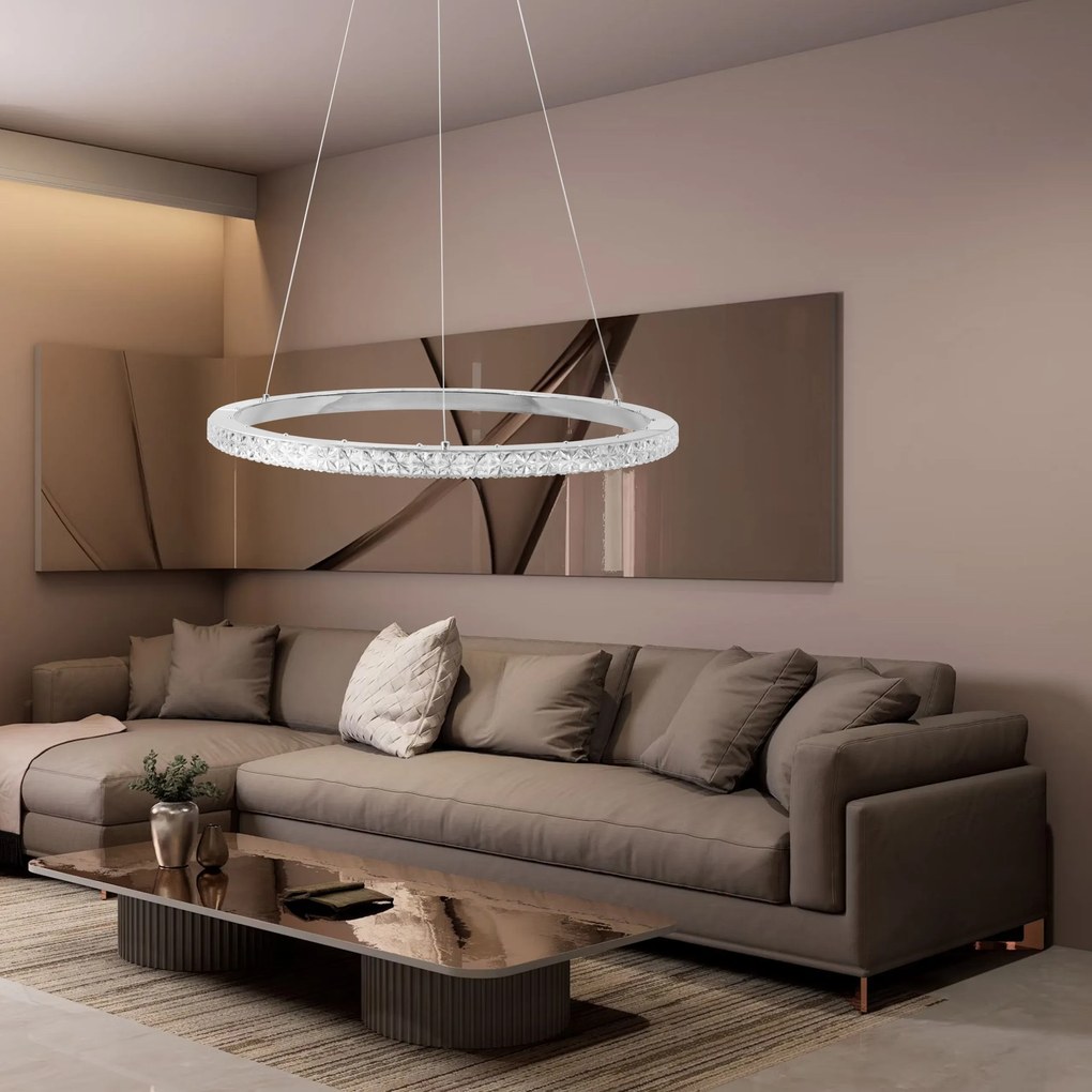 LAMPA WISZĄCA LED MS010-CP 59cm Chrom