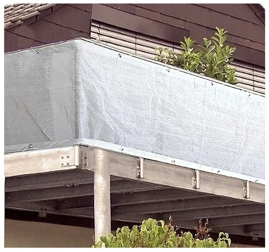 Biała plastikowa osłona balkonowa 500x90 cm – Garden Pleasure