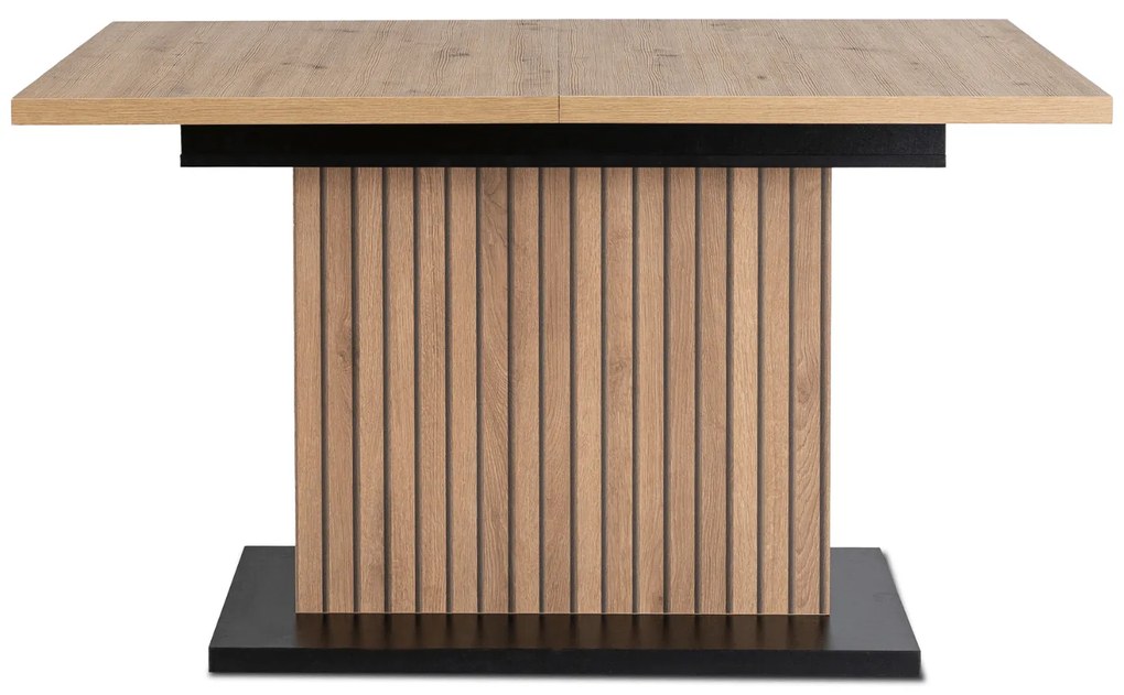 Stół Prostokątny Rozkładany z Lamelami GIANT 130-180 cm Dąb Artisan/Czarny Nowoczesny Loft