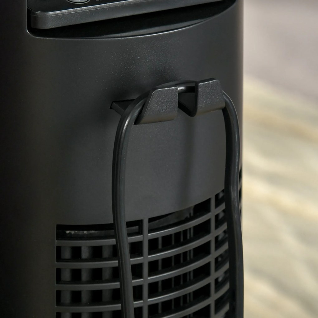 HOMCOM Wentylator Wieżowy Kolumnowy 45W z Pilotem Funkcja Timera 4 Prędkości Czarny | Aosom PL