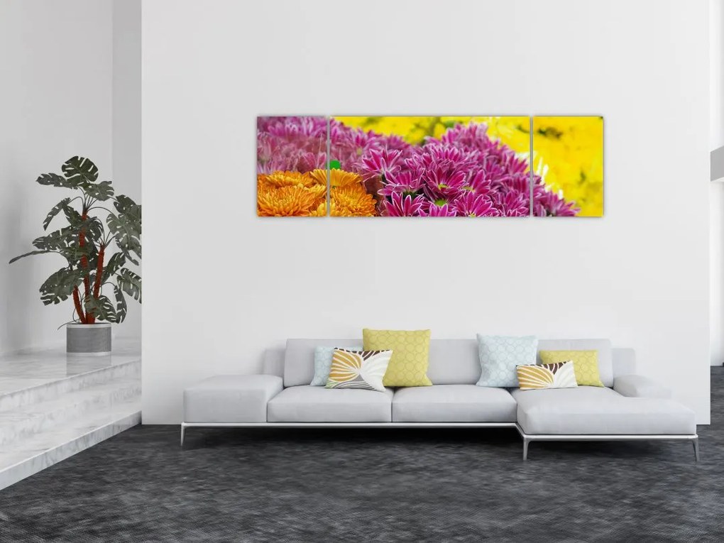 Obraz różowego kwiatu (170x50 cm)