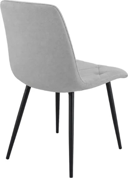 Szare krzesło LIBRA PLATINUM GREY z czarnymi nogami