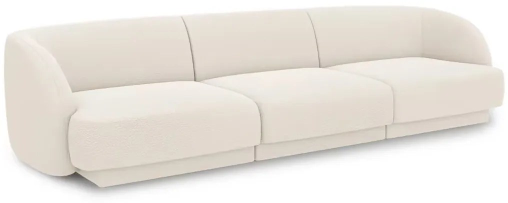 OUTLET Sofa 3-osobowa jasny beż boucle 255/90/70 Miley od Micadoni