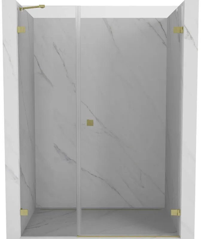 Mexen Lunar-B drzwi prysznicowe uchylne prawe 120 cm, transparent, złote szczotkowane - 832S-120-050-55-00-P