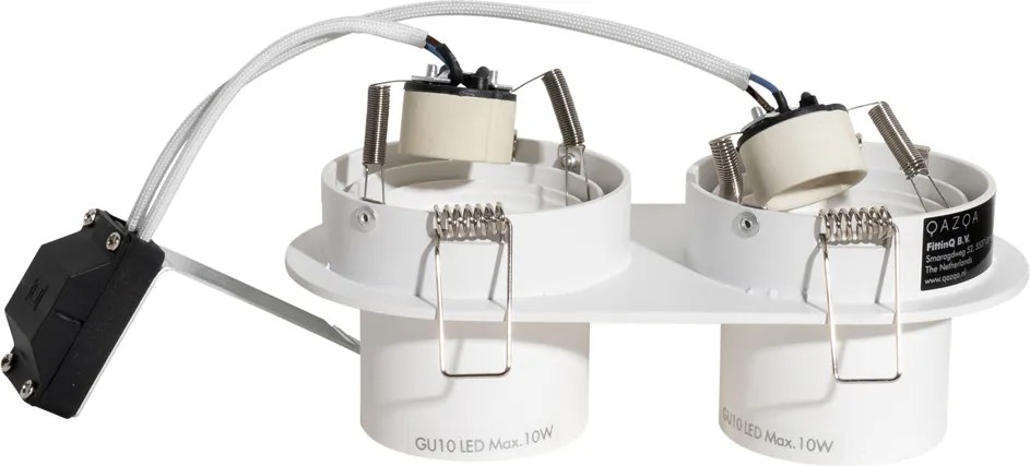 Zestaw 6 reflektorów wpuszczanych białych GU10 50mm 2-punktowe - Installa