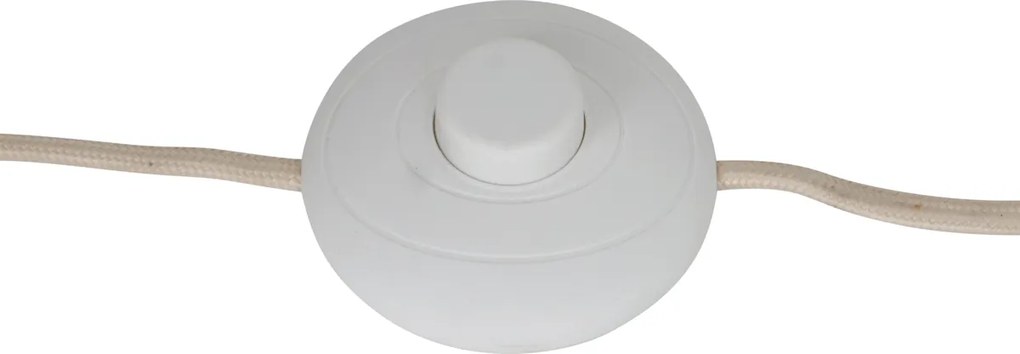 Retro Lampa Podłogowa Beżowa z Matowym Szkłem - Fedde