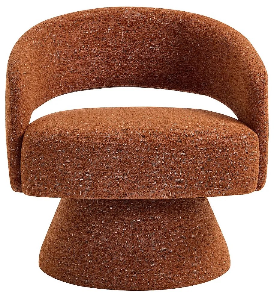 Fotel obrotowy z terakorowej aksamitnej tkaniny FEDOTE