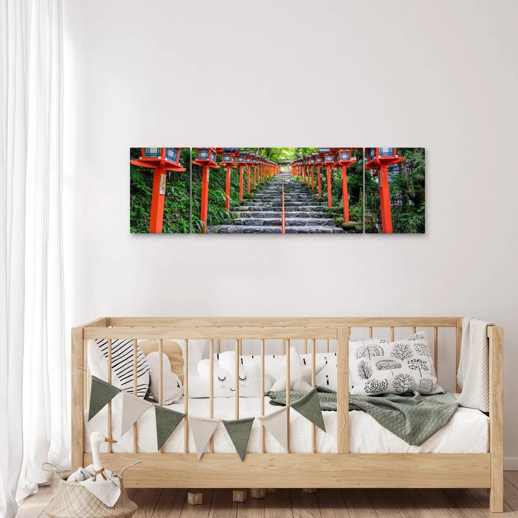 Obraz - Sanktuarium Kifune (170x50 cm)