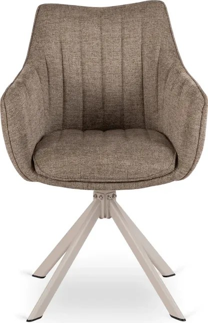 Zestaw Stół Rozkładany VERONA 160-240 cm Biały Marmur/Kaszmir i 4 Krzesła ASPEN 2 Beżowe
