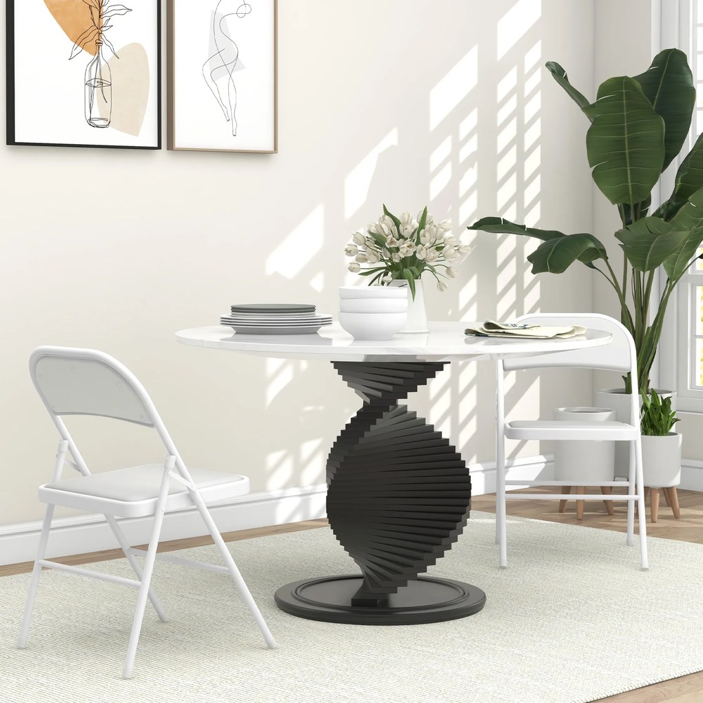 HOMCOM Zestaw 2 krzeseł składanych, Przenośne krzesła biurowe, Metalowe nogi, Fotel składany do biura, recepcji, poczekalni, Skaj, Biały