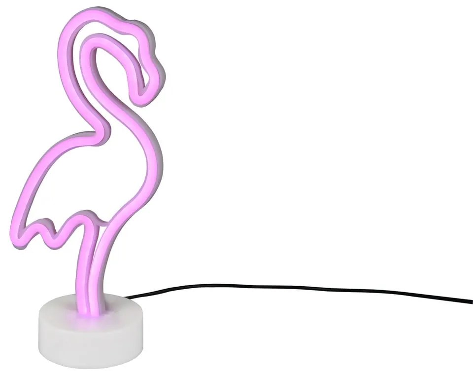 Biała lampa stołowa LED (wys. 29 cm) Flamingo – Trio