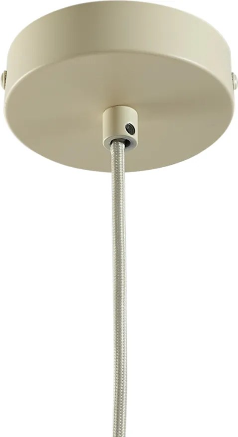 Lampa wisząca Japandi beżowa z materiałowym abażurem - Bida