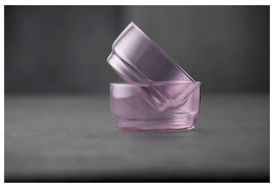 Różowe szklane miski zestaw 2 szt. 500 ml Torino – Lyngby Glas