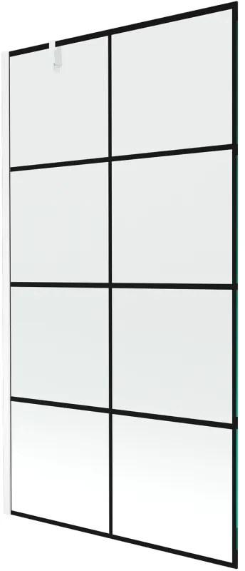Mexen Next parawan nawannowy 1-skrzydłowy 100 x 150 cm, czarny wzór, biały - 895-100-000-00-77-20