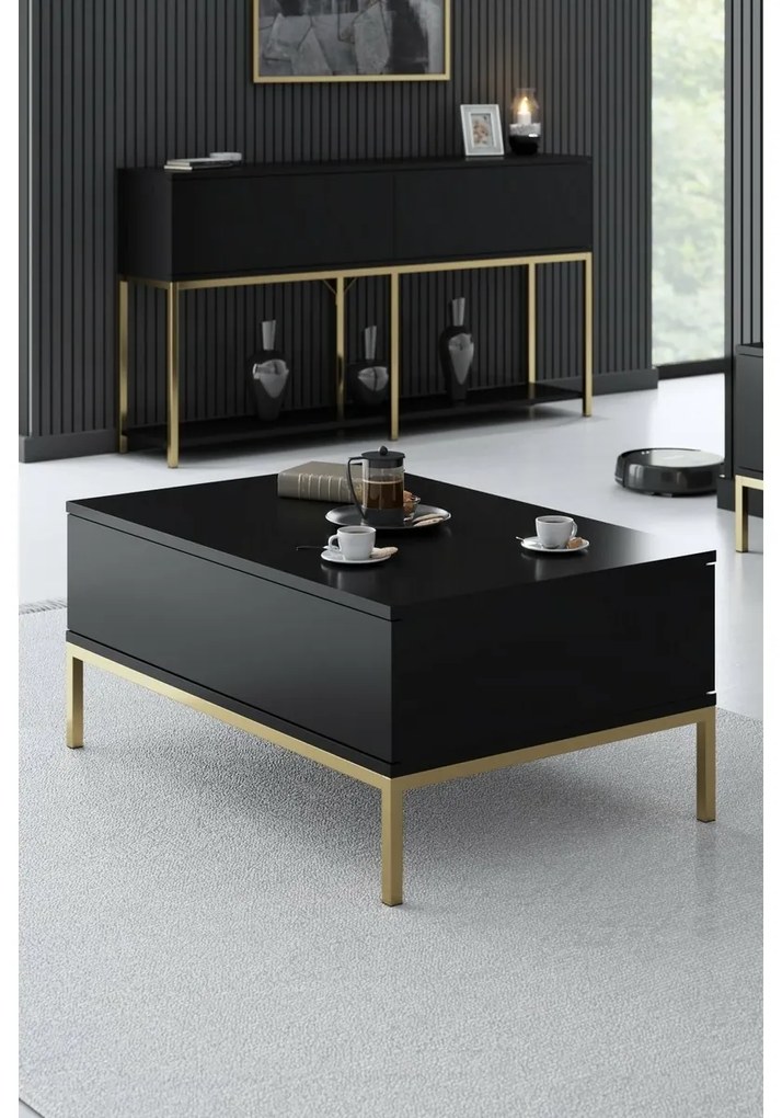 Stolik konferencyjny Lord Black and Gold