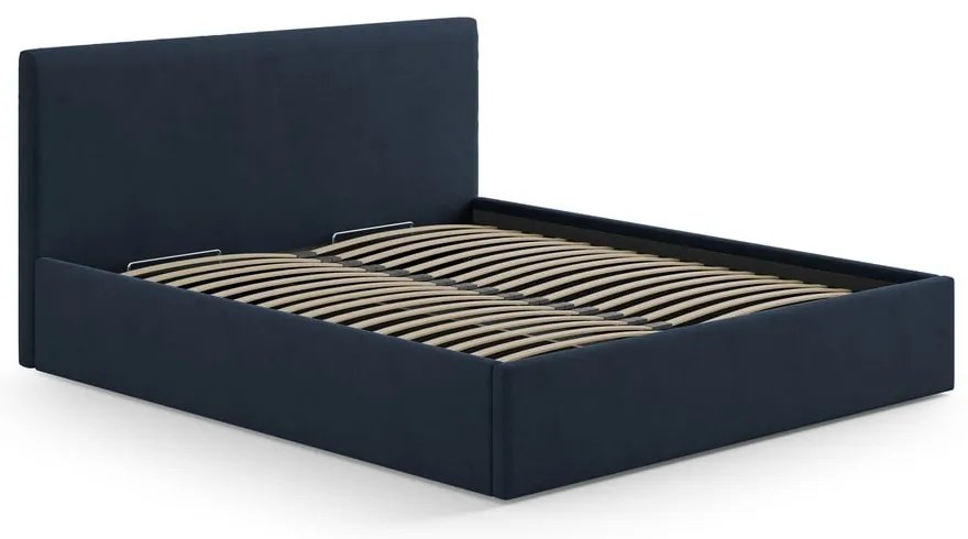 Ciemnoniebieski tapicerowany zagłówek 170,5x100 cm Remo – Micadoni