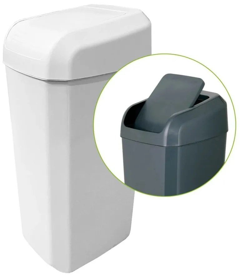 Kosz na śmieci Denox Troya 45 l, biały, 45 l