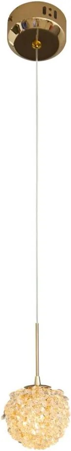 MAXLIGHT P0679 - Lampa wisząca na przewodzie RITA 1xG9/5W/230V śr. 12 cm złota