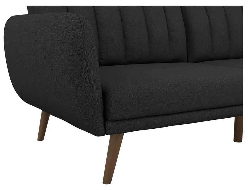 Ciemnoszara rozkładana sofa Novogratz Brittany