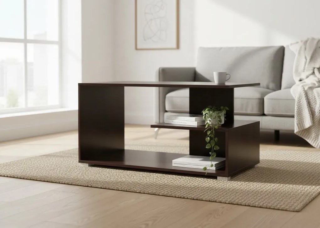 Nowoczesna prostokątna ława wenge R2-C90