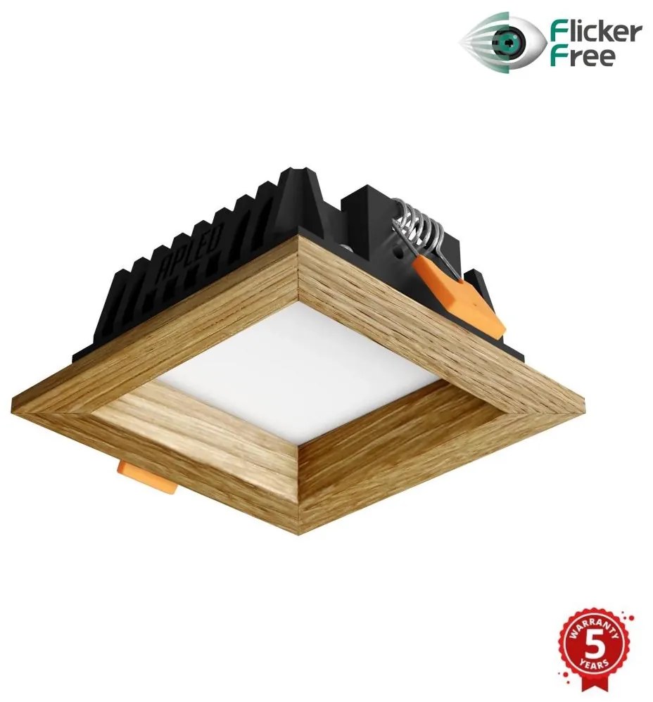 APLED - LED Oświetlenie SQUARE WOODLINE LED/3W/230V 4000K 9x9 cm dąb solidne drewno